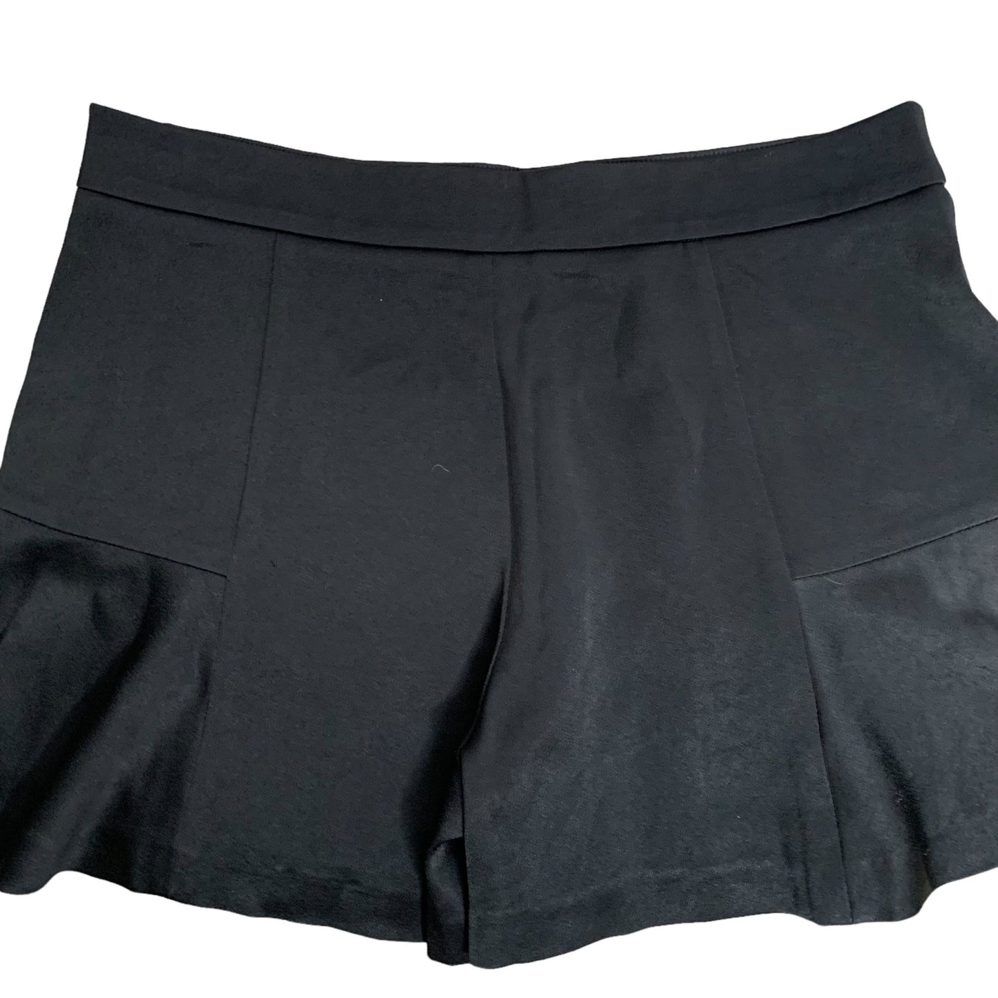 Marciano by Guess Flowy Frilly High Rise Shorts 8 Black Silky Side Zipper