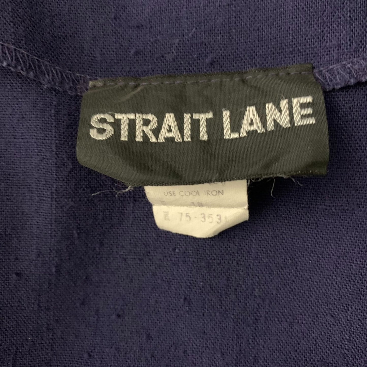 Vintage 80s Midi Sheath Dress M Blue Surplice Neck Elastic Waist Short Sleeves