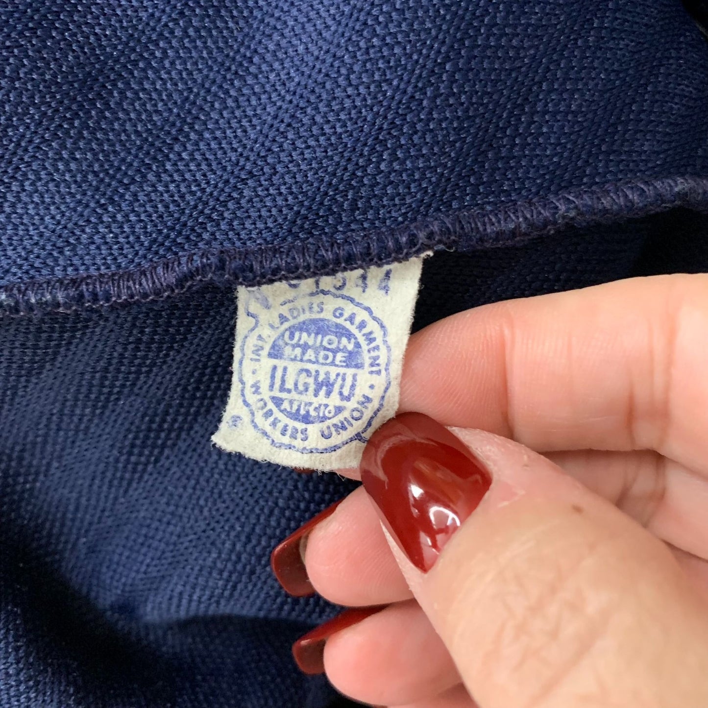 Vintage 70s Ribbed Pencil Skirt S Blue Button Zipper Knee Length Union Made