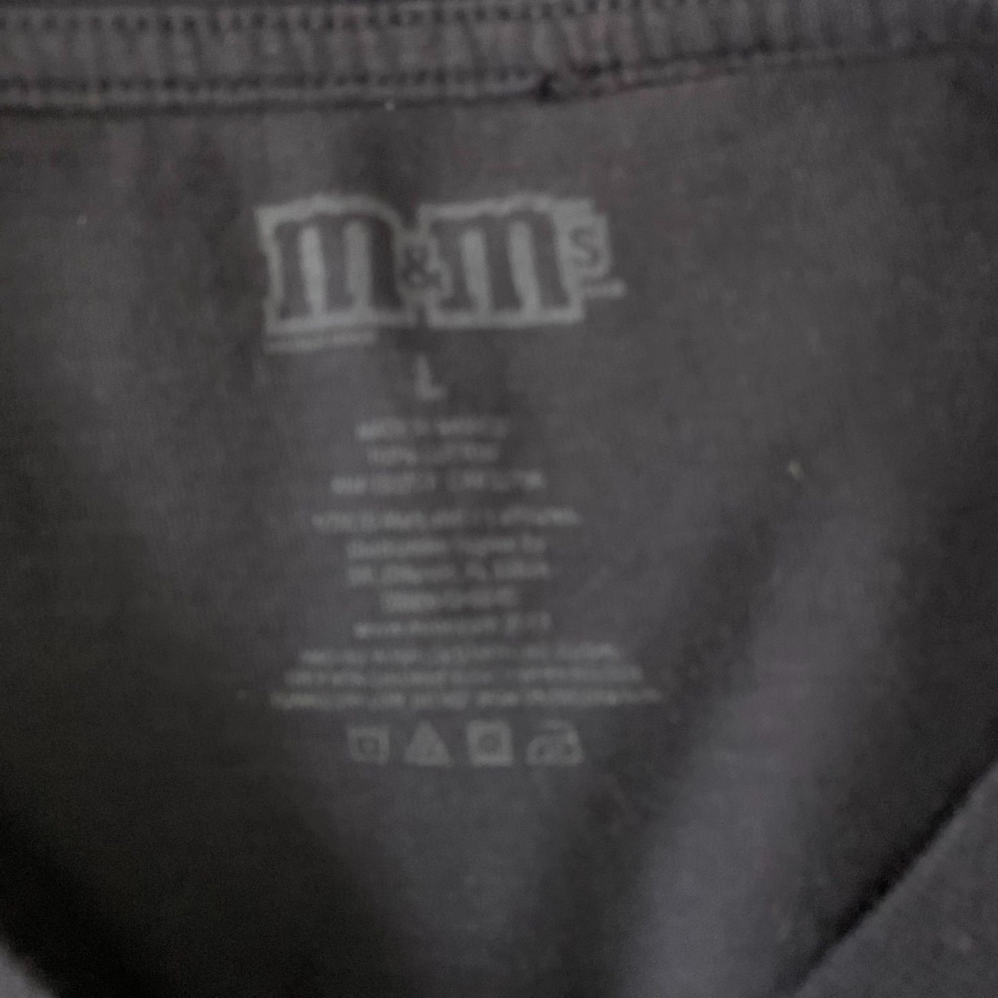 M&Ms New York Crewneck T Shirt L Blue Short Sleeves Snack Tee American Flag