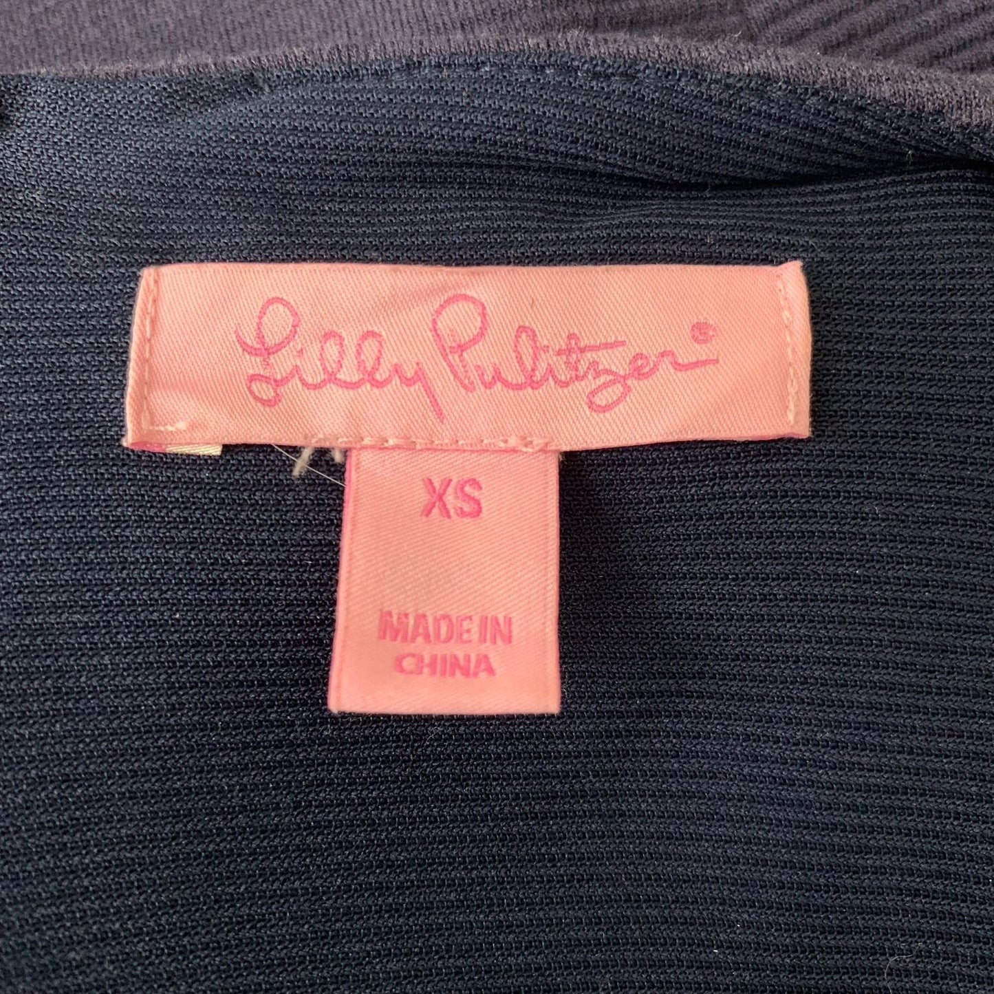 Lilly Pulitzer Janice Shift Dress XS Navy Blue Coral Sleeveless Lined Zipper