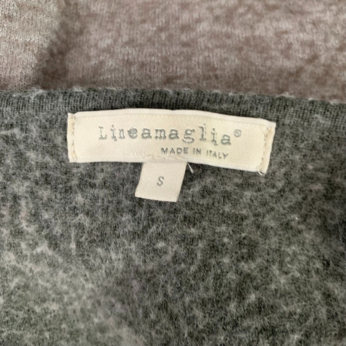 Anthropologie Lineamaglia Wool Cardigan Sweater S Brown Open Front Waterfall