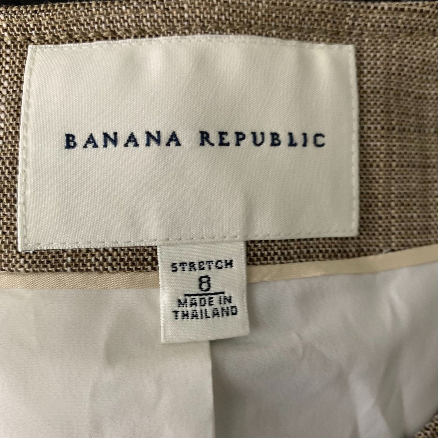 Vintage Y2K Banana Republic Wool Blazer 8 Brown Two Button Puff Sleeve Lined