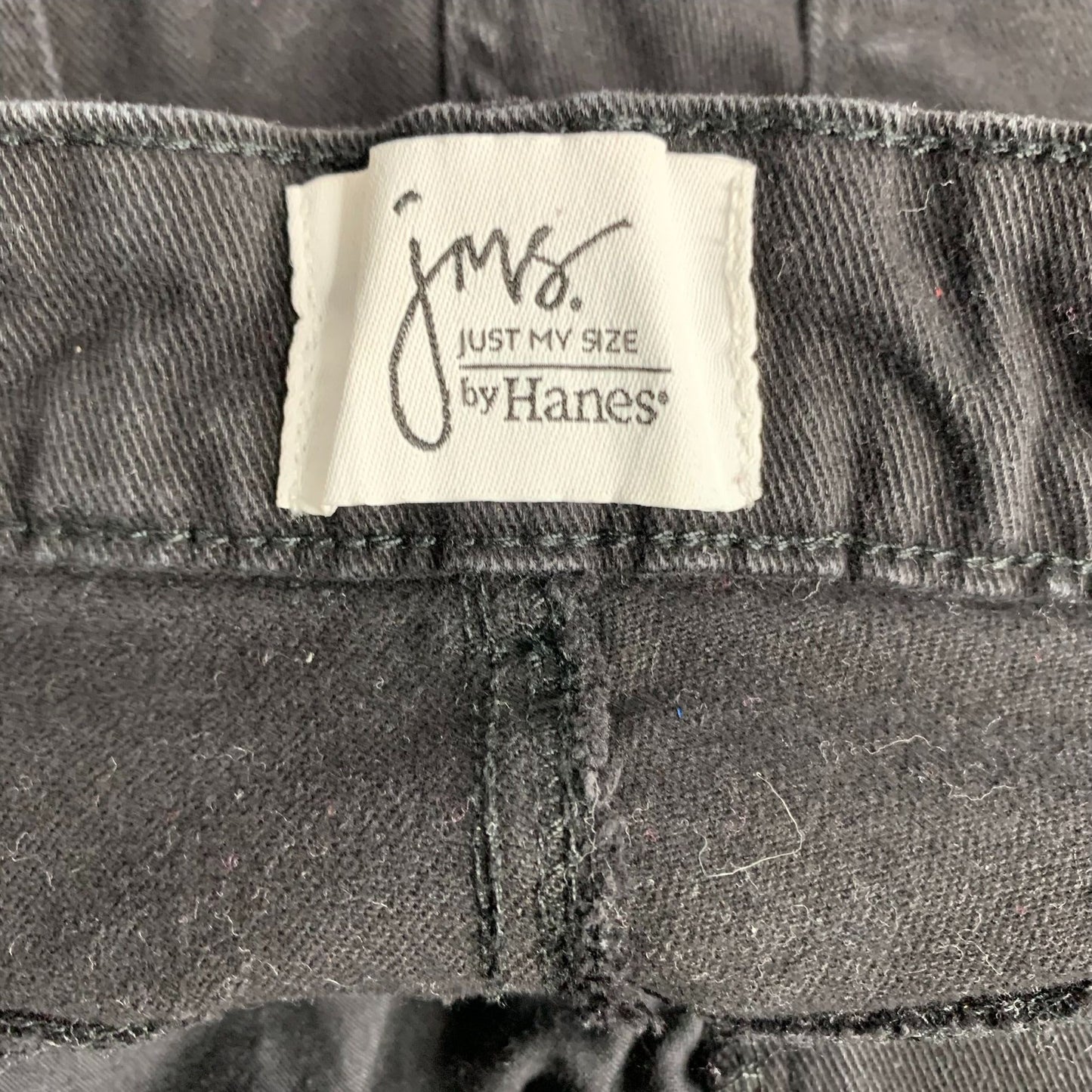 Just my Size Classic Fit Denim Shorts 16 Black Mid Rise Cut Off Button Zipper