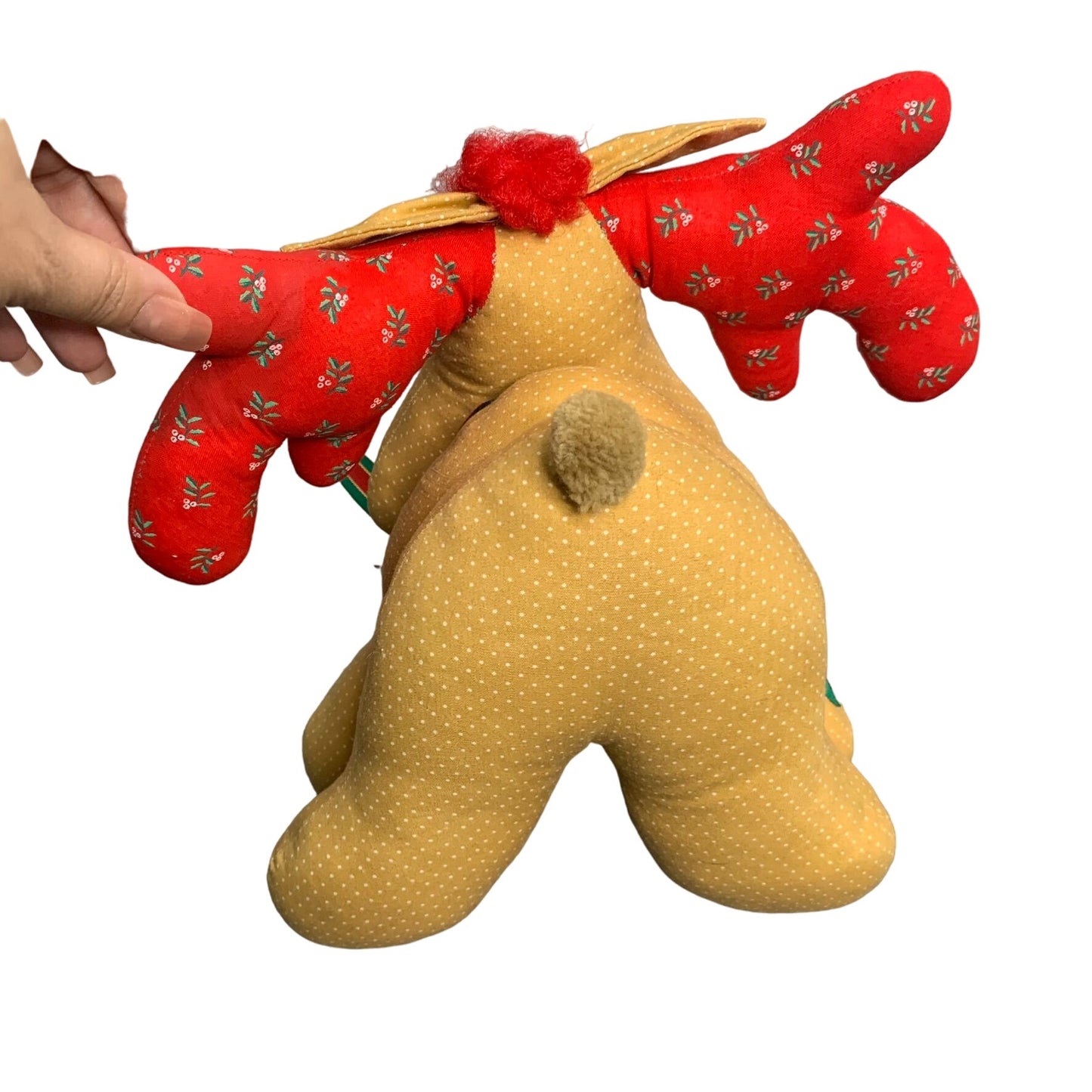 Handmade Standing Reindeer Doorstop Plush Weighted Holiday Christmas Stuffed