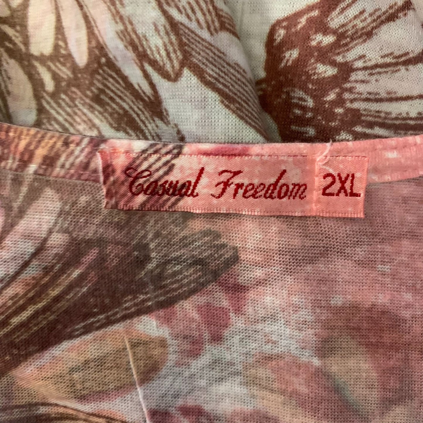 Floral Sublimation Swing Top L White V Neck Flutter Sleeves All Over Print