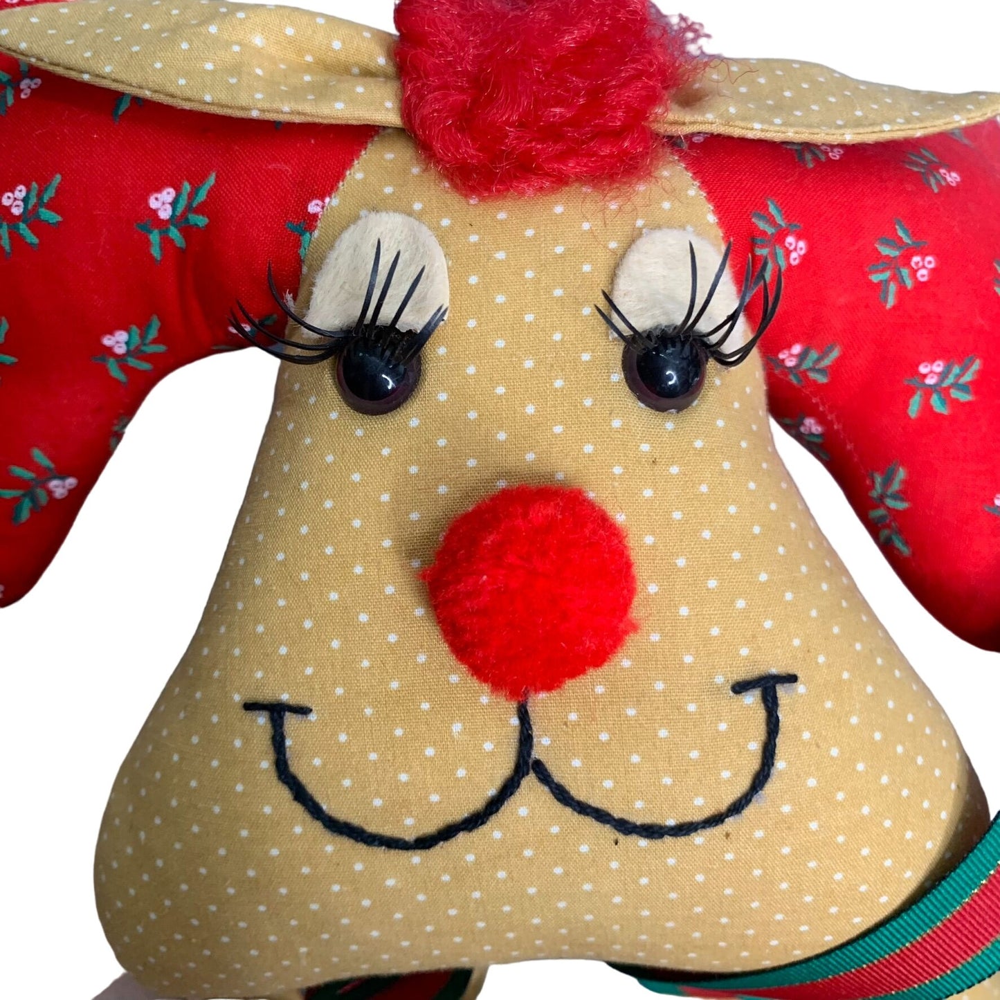 Handmade Standing Reindeer Doorstop Plush Weighted Holiday Christmas Stuffed