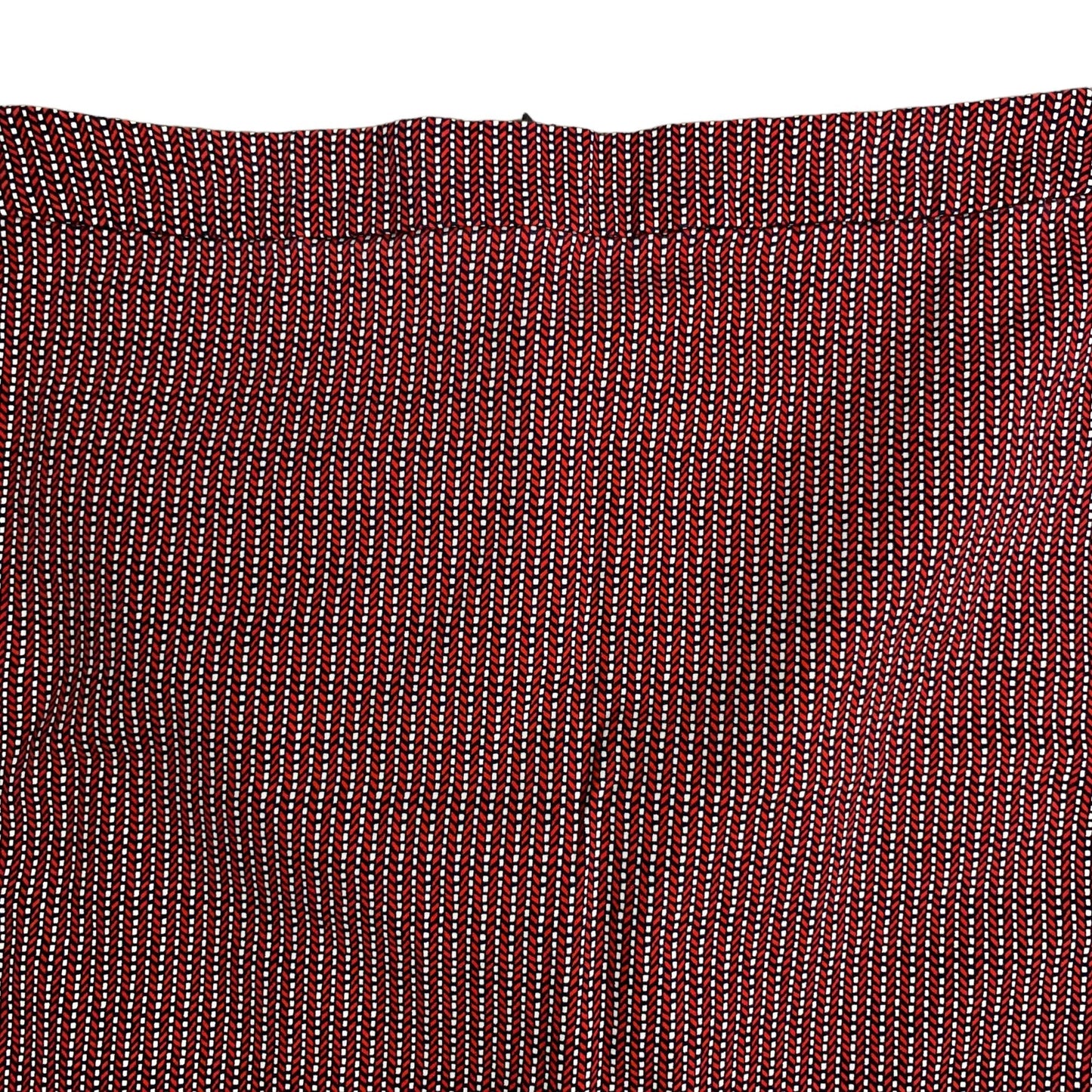 Tommy Hilfiger Mini Pencil Skirt 6 Red Chevron Stripe Stretch Zip Kick Pleat