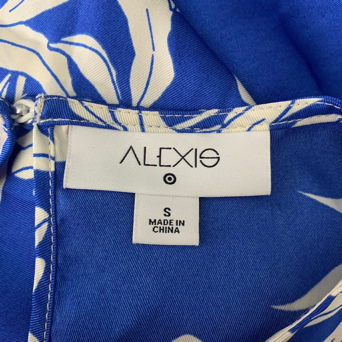 Alexis Christopher for Target Dress S Blue Floral Rope Belt Keyhole