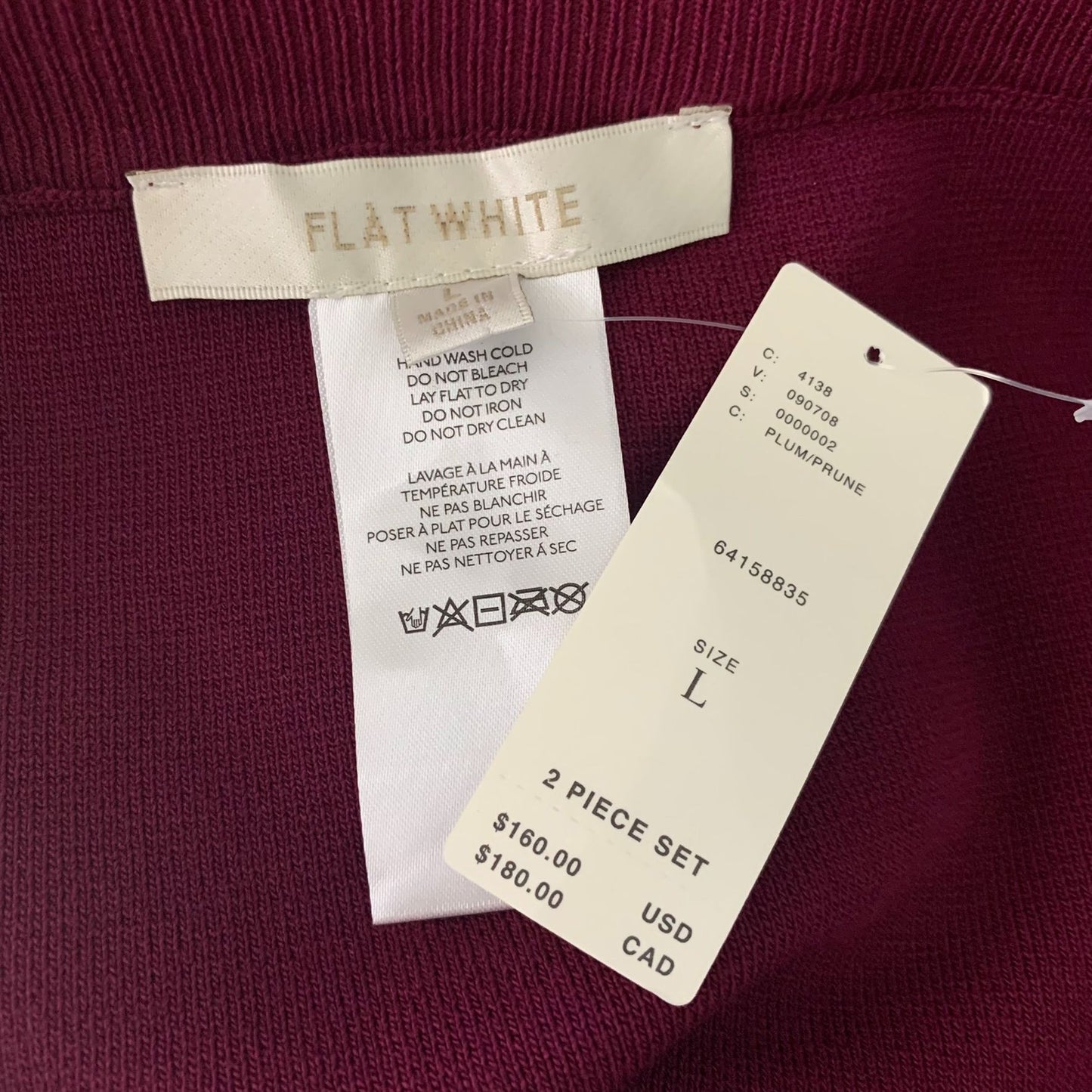 Flat White Anthropologie Mini Skirt L Maroon Red Stretch Knit Patch Pockets