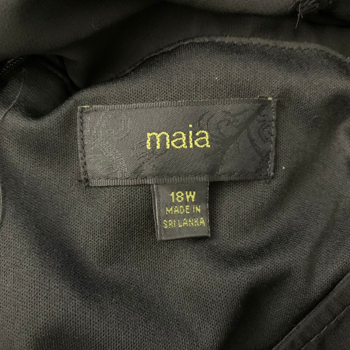 Maia Sleeveless Chiffon Jumpsuit 18 Black Elastic Waist Keyhole Button Stretch