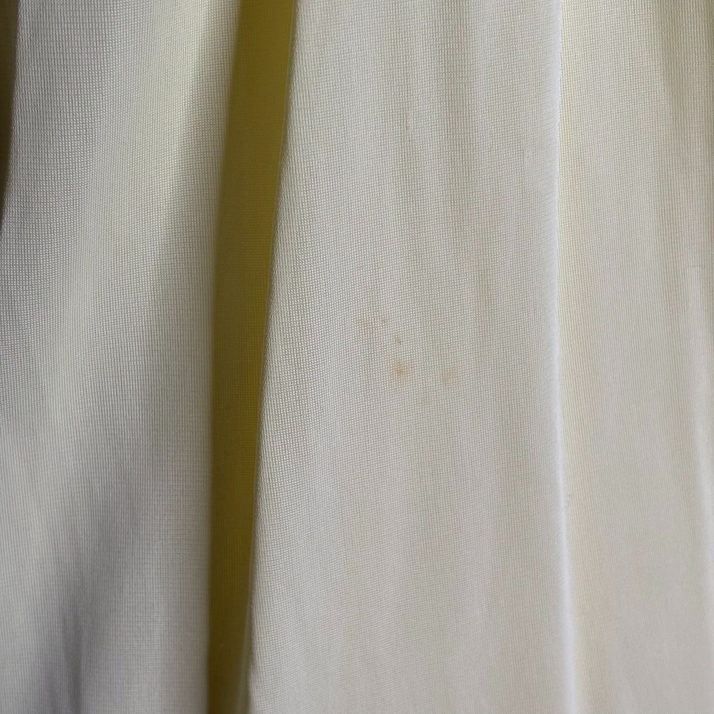 Vintage Nylon Nightgown Ruffled Collar Small Yellow Floral Embroidery Maxi