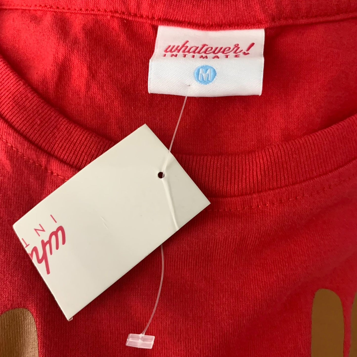 Holiday Reindeer Crewneck T Shirt M Red Knit Short Sleeve Rudolph Christmas NEW