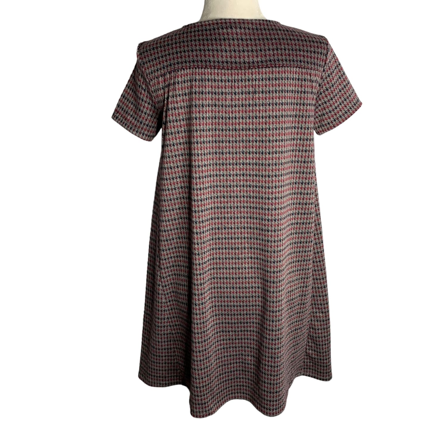 Joe Fresh Herringbone A Line T Shirt Dress XS Grey Knit Short Sleeve Round Neck