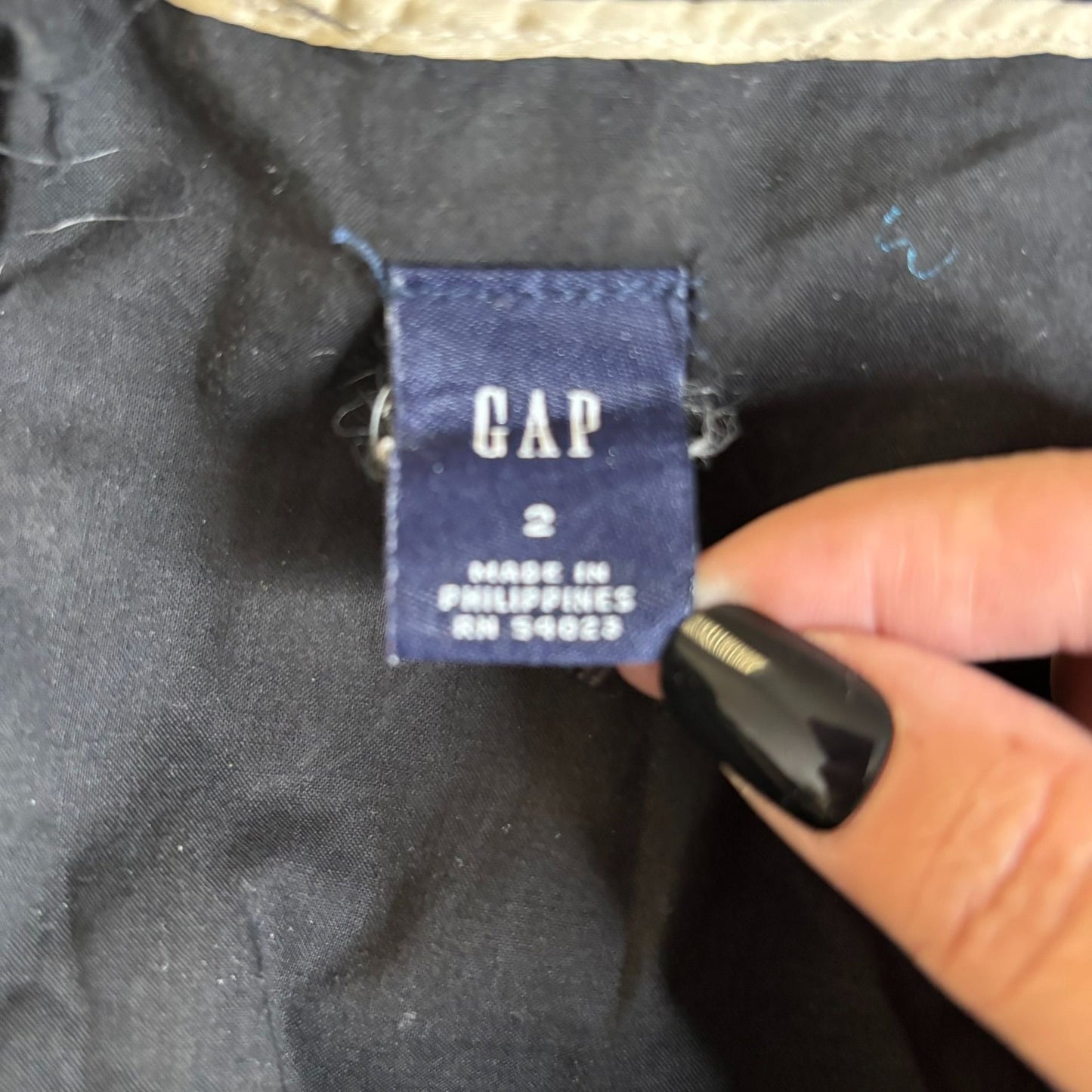 Gap Floral Sleeveless V Neck A Line Swing Dress Size 2 Black Side Zipper Lined