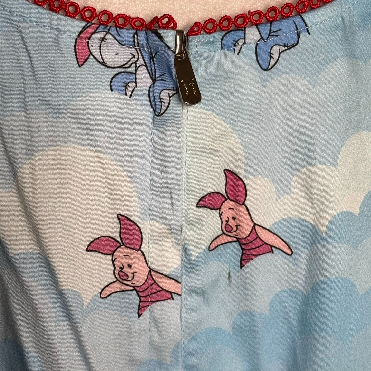 Disney Winnie The Pooh Loungefly Stitch Shoppe Dress Size 3XL Blue Belted Zipper