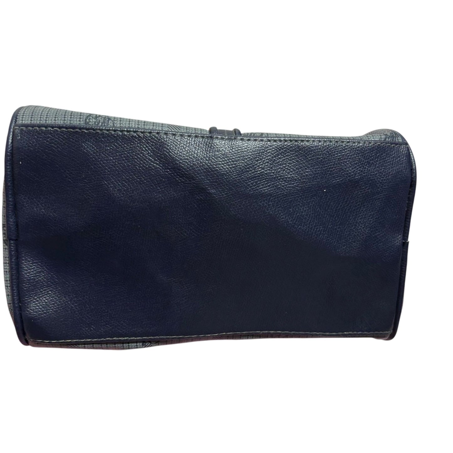 Vintage GITANO Handbag Purse Small Navy Blue Logo Dual Handles Zipper Closure