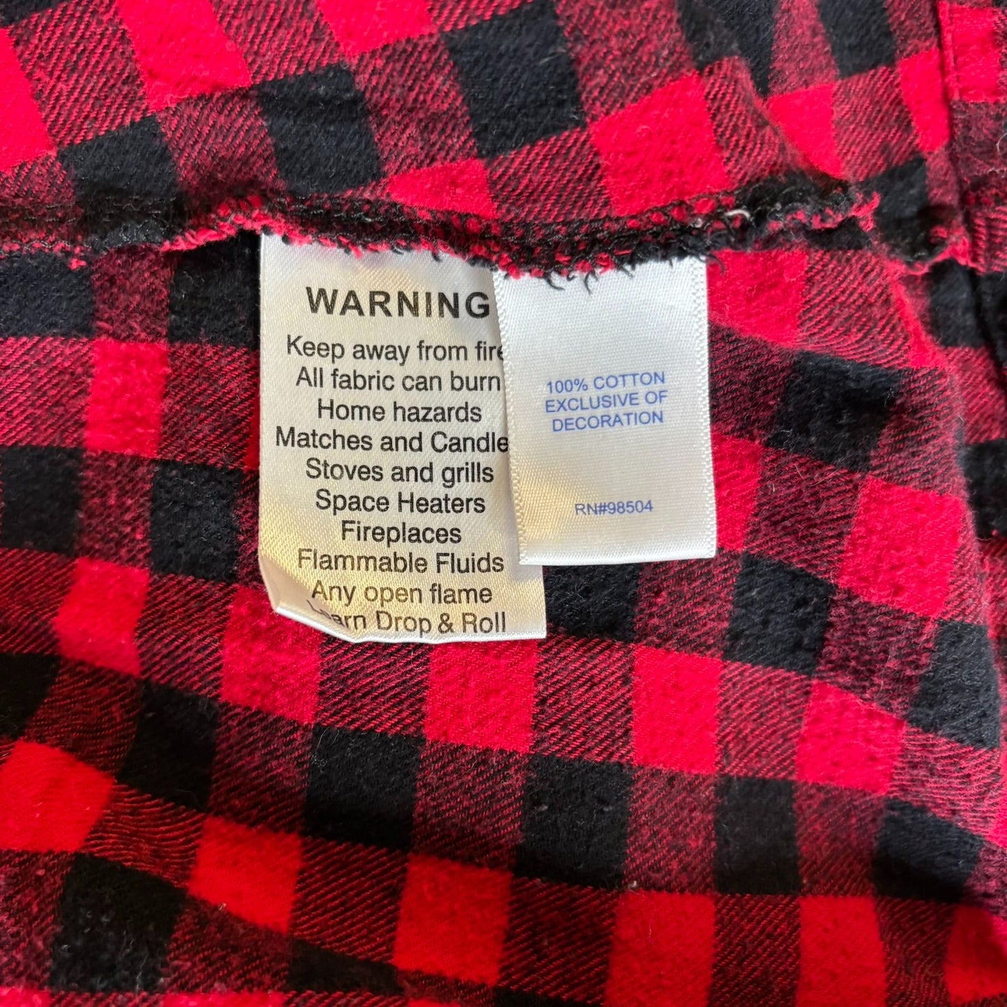 Lanz Of Salzburg Buffalo Plaid Flannel Nightgown Size Large Red Black Buttons