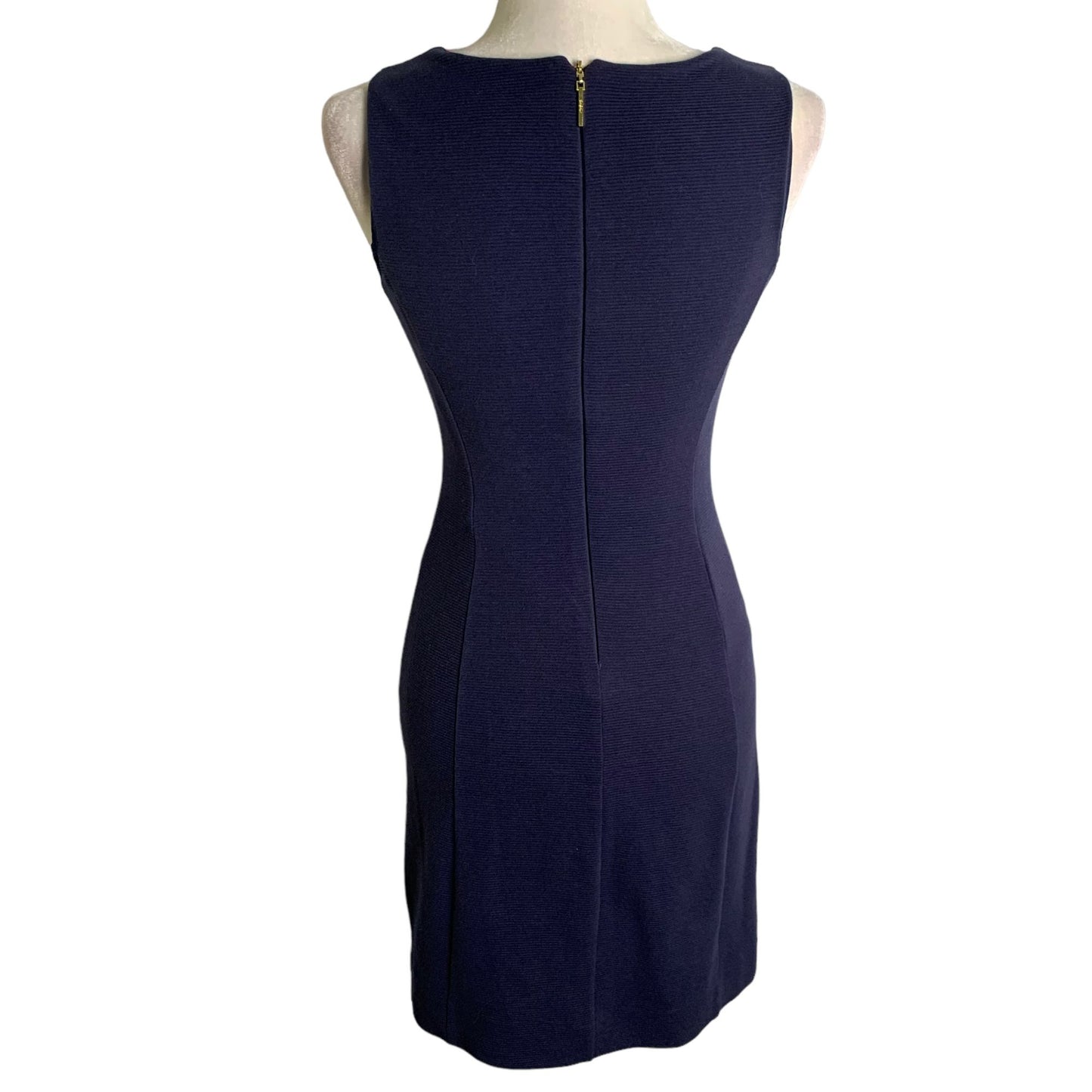 Lilly Pulitzer Janice Shift Dress XS Navy Blue Coral Sleeveless Lined Zipper