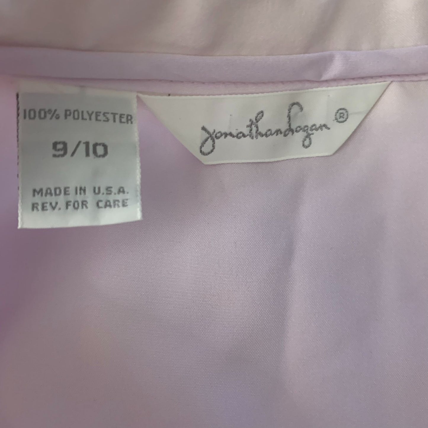 Vintage Button Up Secretary Blouse M Lilac Purple Pussy Bow Long Sleeve Collar