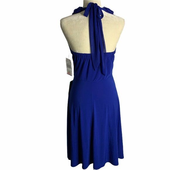 Blu Sage Royal Blue Sweetheart Ruffle Dress