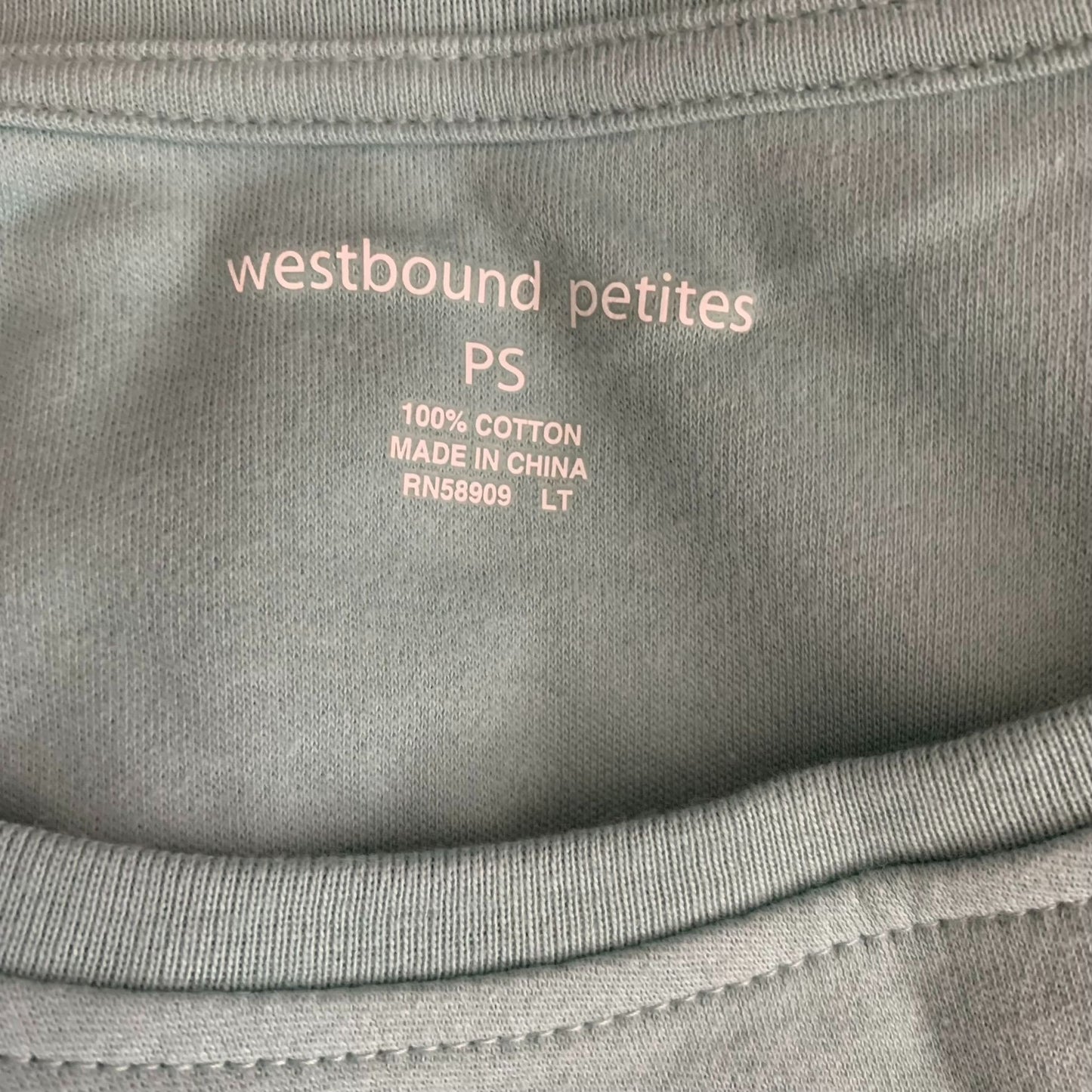 Westbound Long Sleeve Pullover T Shirt PS Seafoam Green Round Neck Stretch