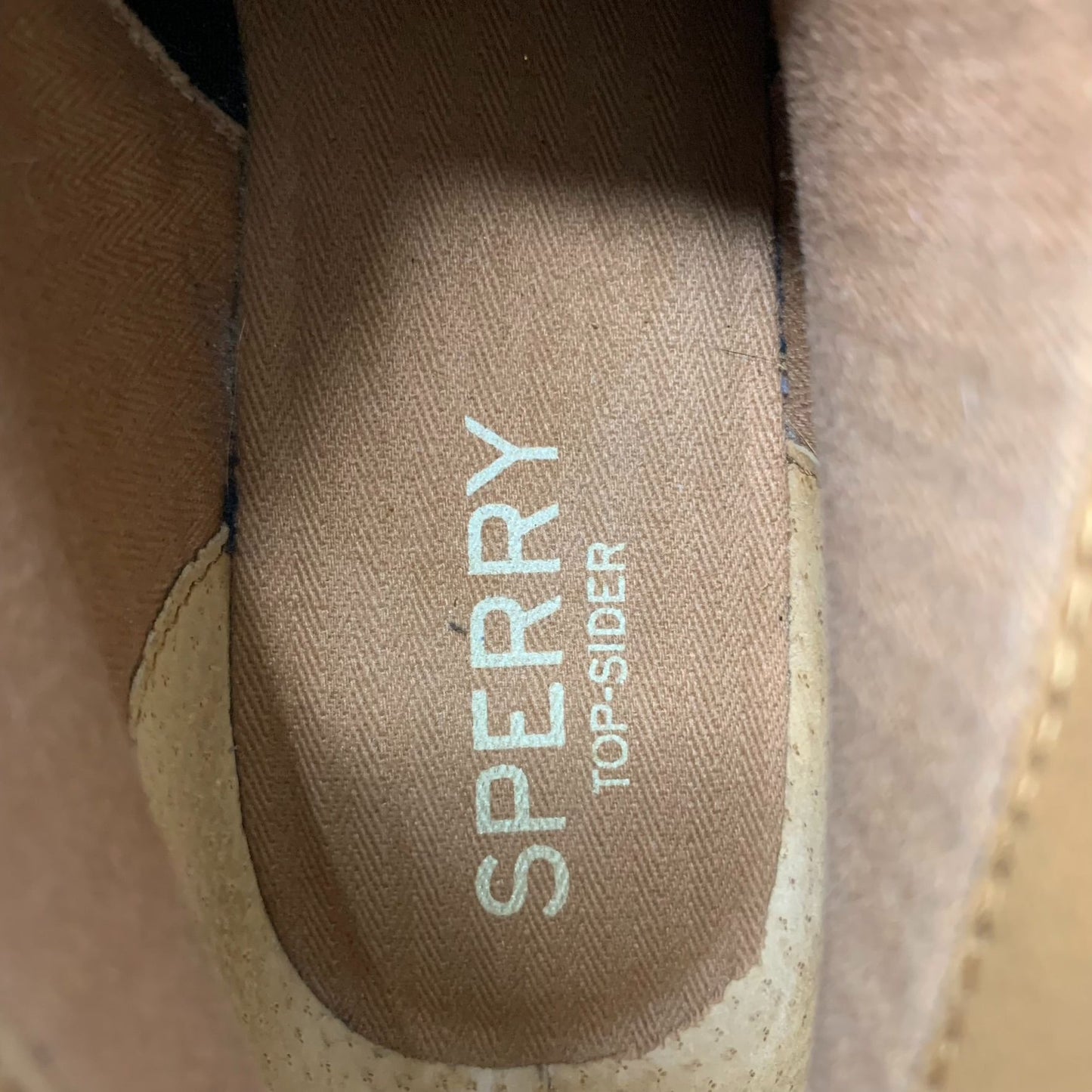 Sperry Harlow Burnished Leather Wedge Boots 8M Brown Tie Front Booties Pumps