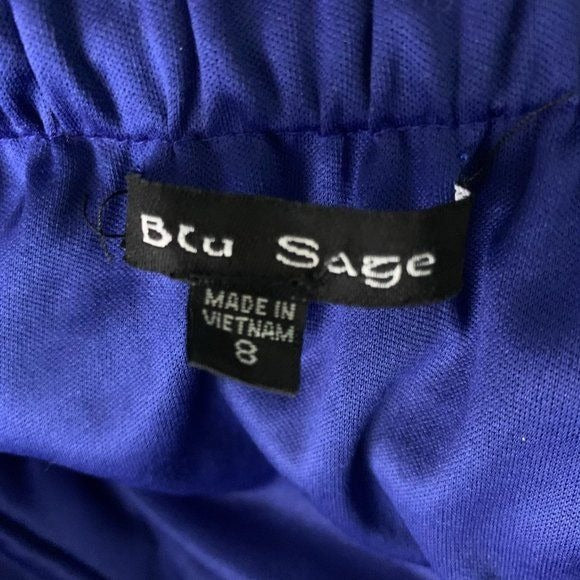 Blu Sage Royal Blue Sweetheart Ruffle Dress