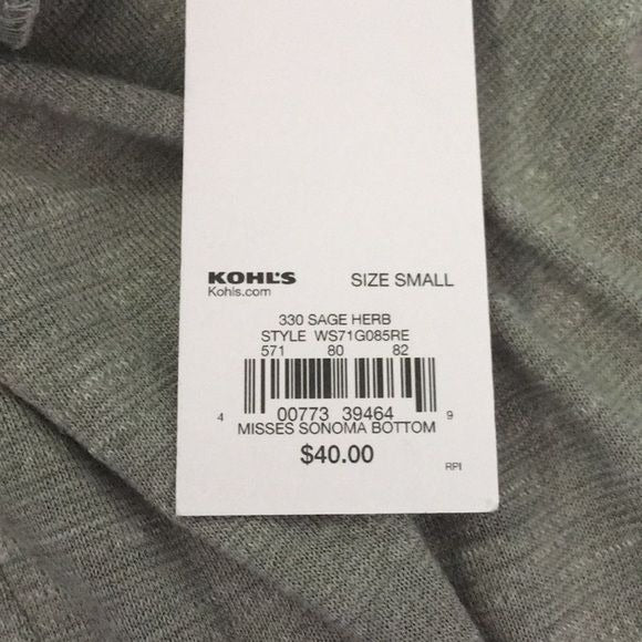 Sonoma Cold Shoulder Embroidered Dress S Grey V Neck Knee Length Stretch NEW