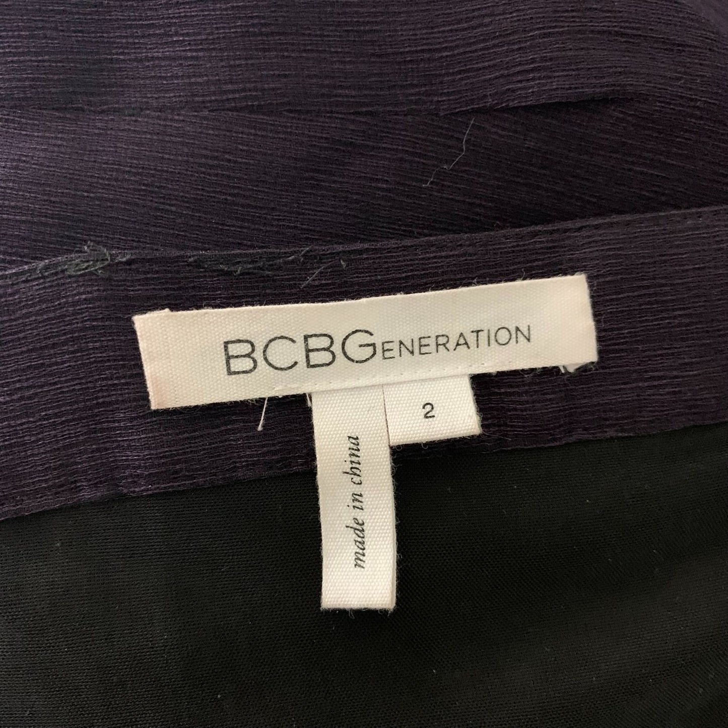 Vintage Y2K BCBG Mini Dress 2 Purple Metallic Lined Zip Open Back Sweetheart