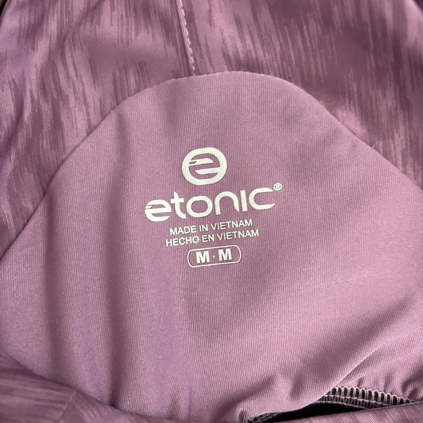 Etonic Athletic Dress Golf Tennis Medium Purple Shelf Bra Racerback Stretch