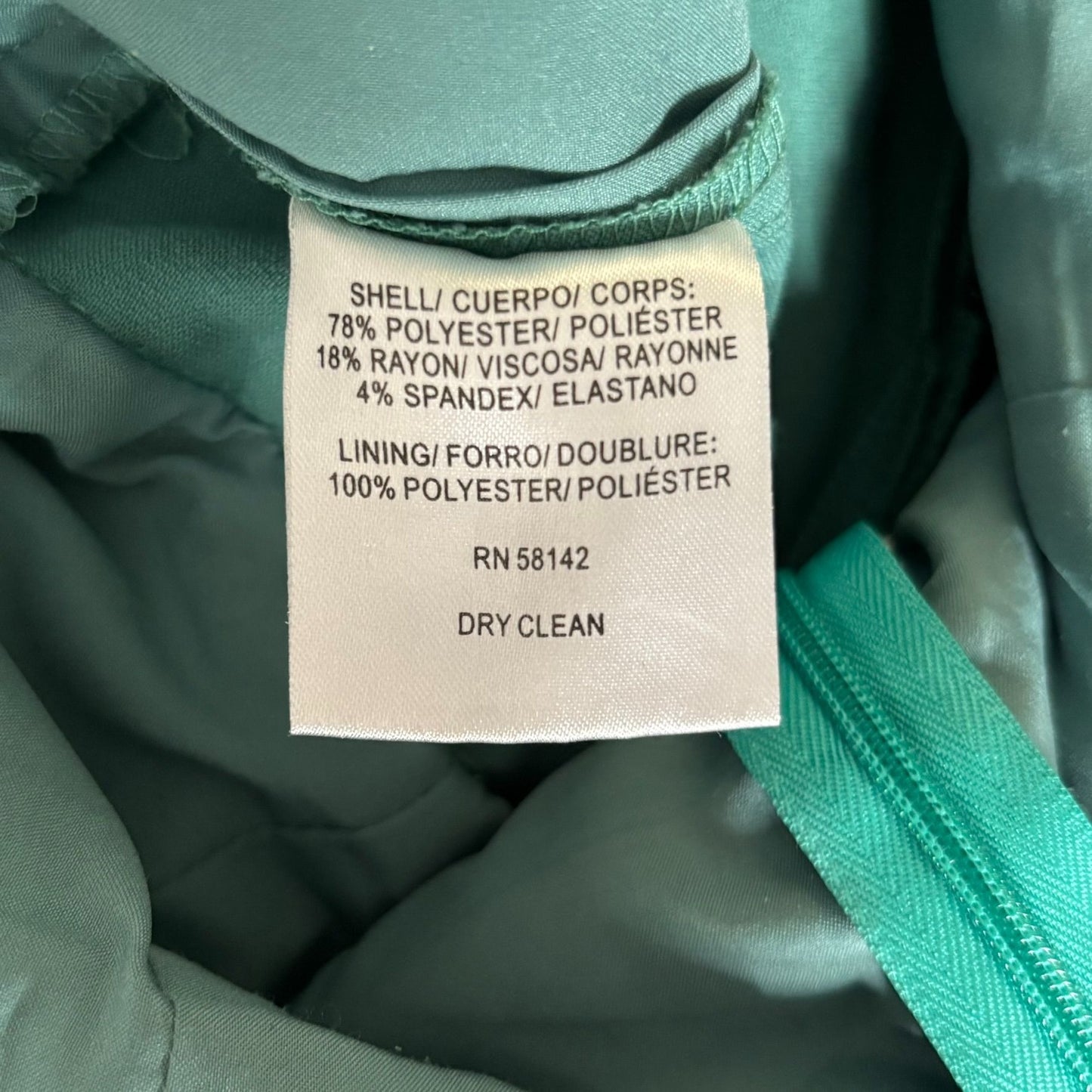 Gal Meets Glam Collection Jumpsuit Size 2 Teal Wide Leg Sleeveless Back Zipper