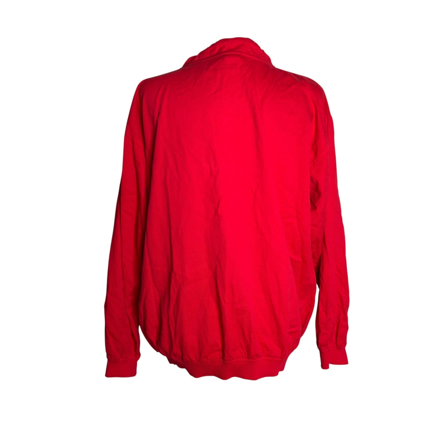 Vintage Y2K Crazy Shirts Hawaii Pullover Top Medium Red Cotton Pockets Jacket