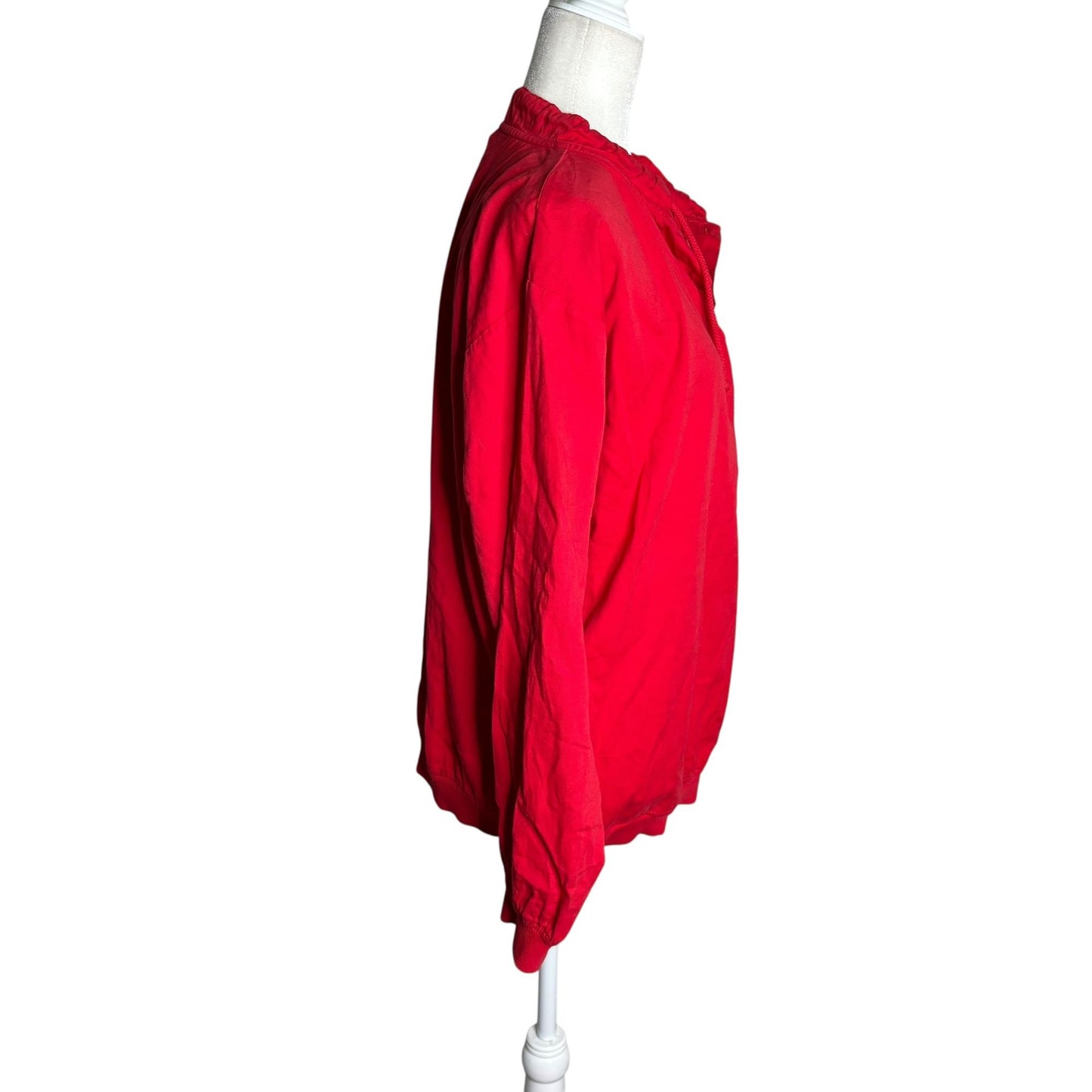 Vintage Y2K Crazy Shirts Hawaii Pullover Top Medium Red Cotton Pockets Jacket