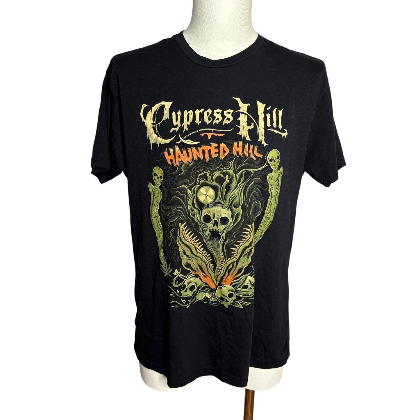 Cypress Hill Haunted 2022 Graphic T-Shirt XL Black Double Sided Crewneck Tee