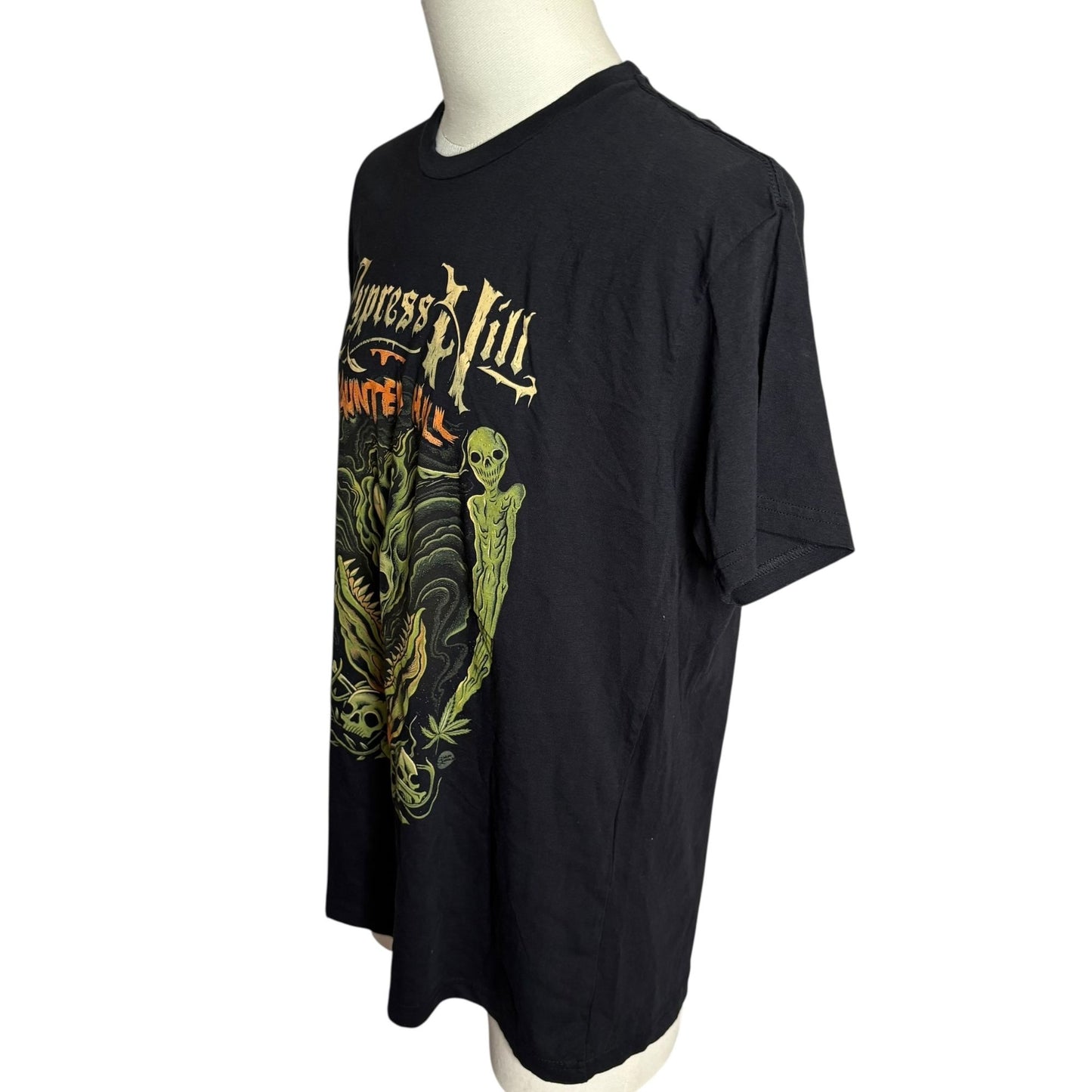 Cypress Hill Haunted 2022 Graphic T-Shirt XL Black Double Sided Crewneck Tee