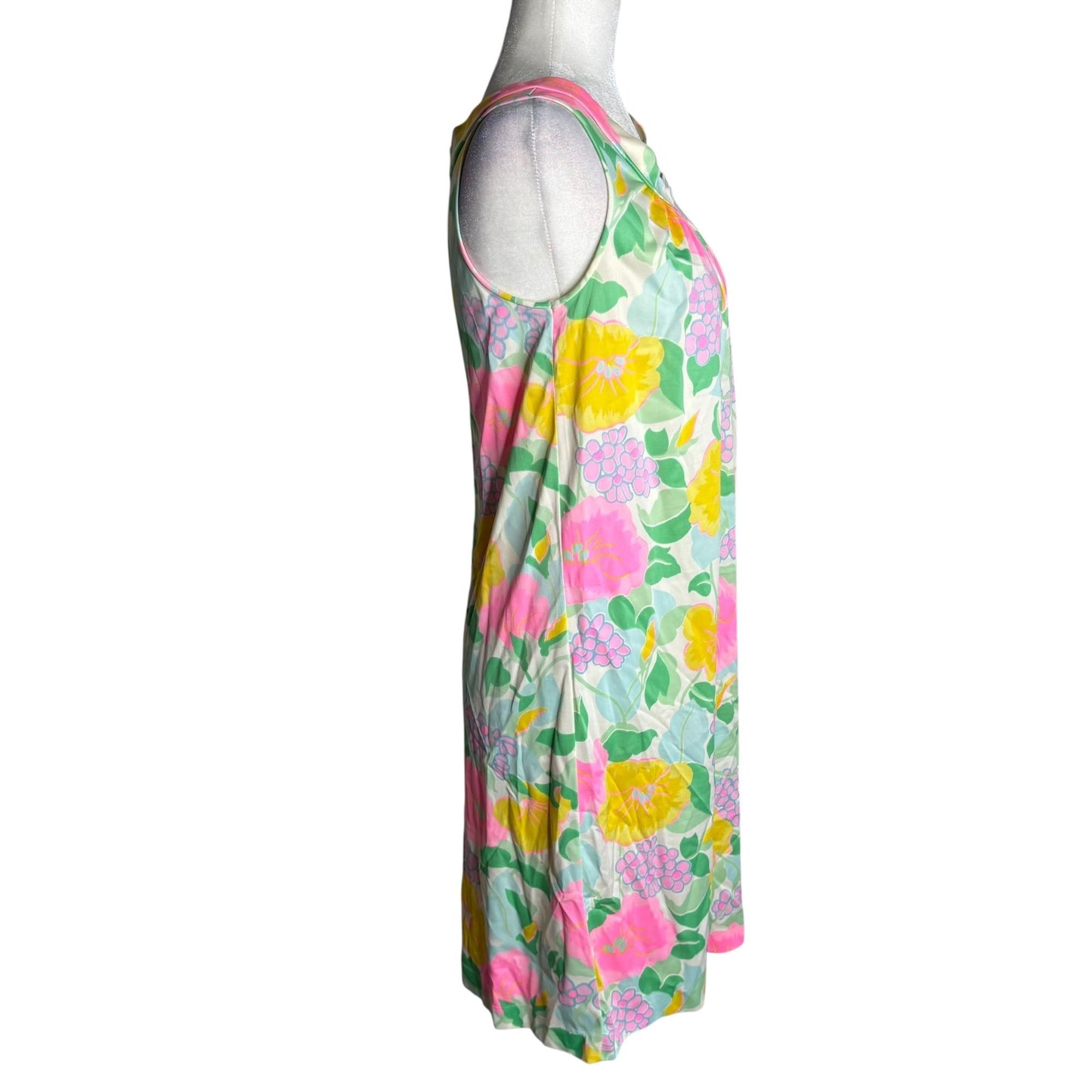 Vintage 70s Komar Floral Nylon Nightgown Robe Peignoir Set Small Zip Tie Belt