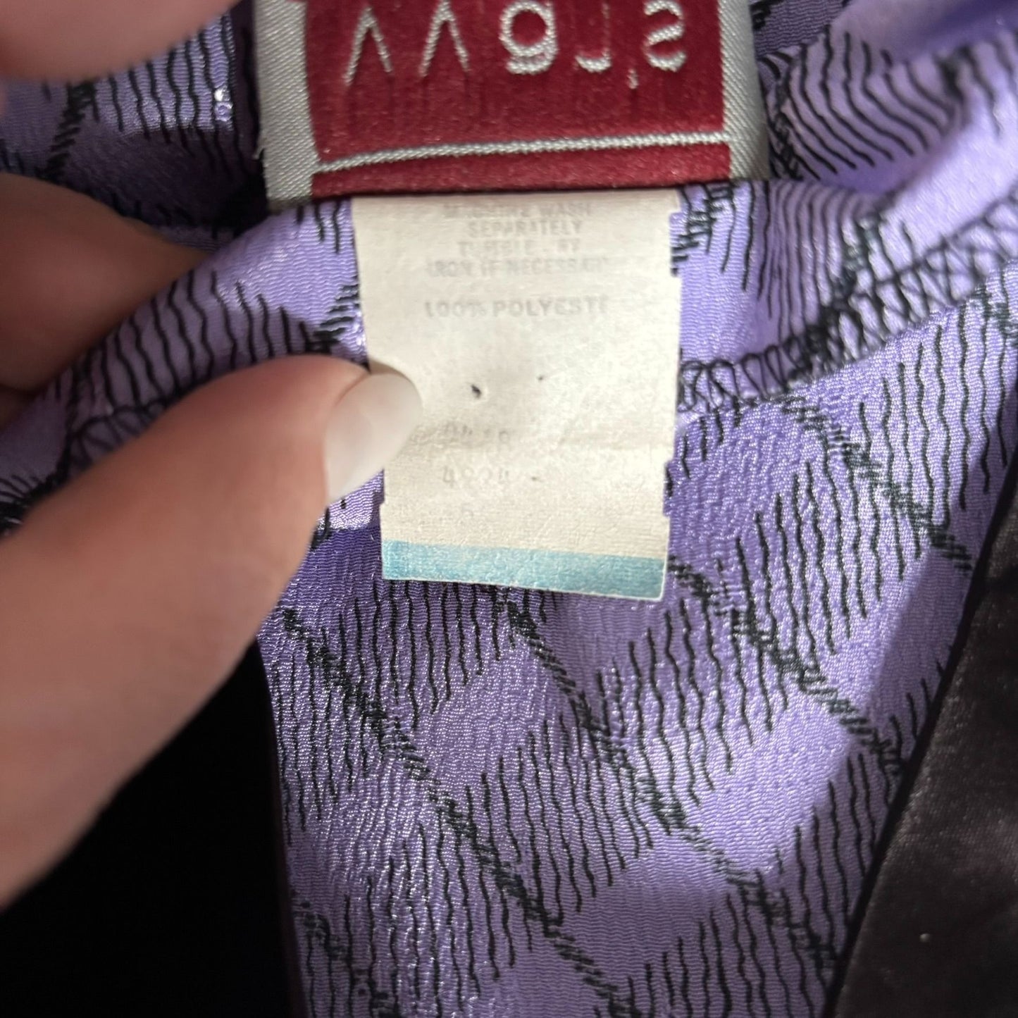 Vintage 80s Vivians Playboy Button Up Shirt Dress Medium Purple Check Bunny