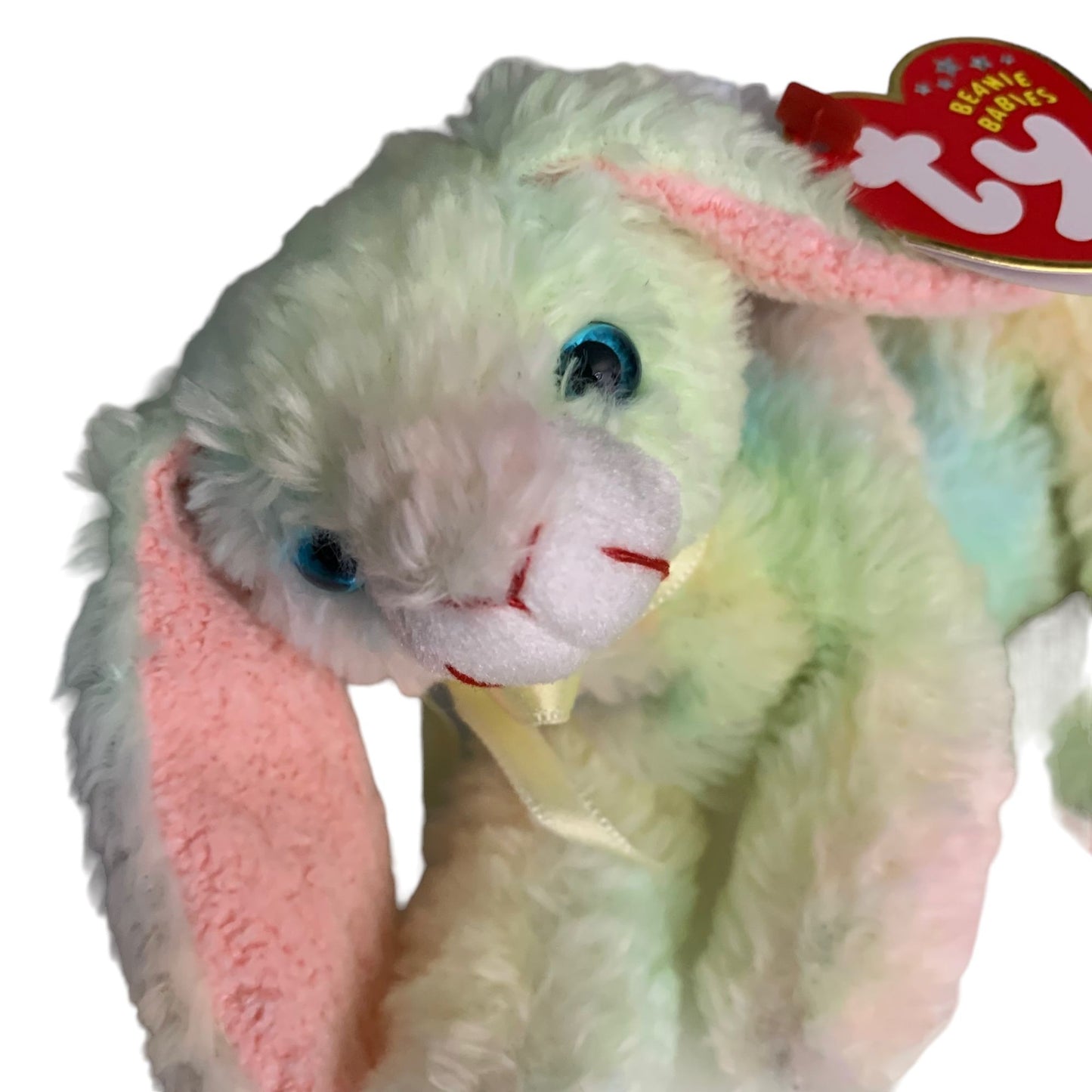 Cottonball Rabbit Retired TY Beanie Baby 2001 PE Pellets Excellent Easter Bunny