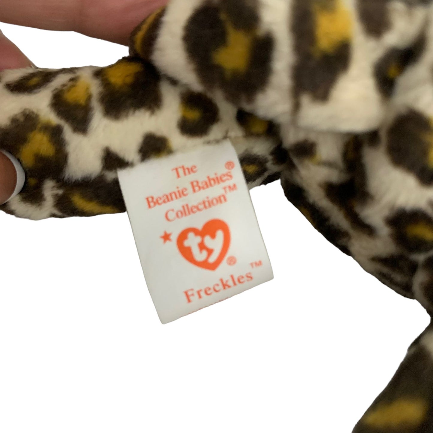 Freckles the Leopard Retired TY Beanie Baby 1996 Spotted Excellent Cond PVC