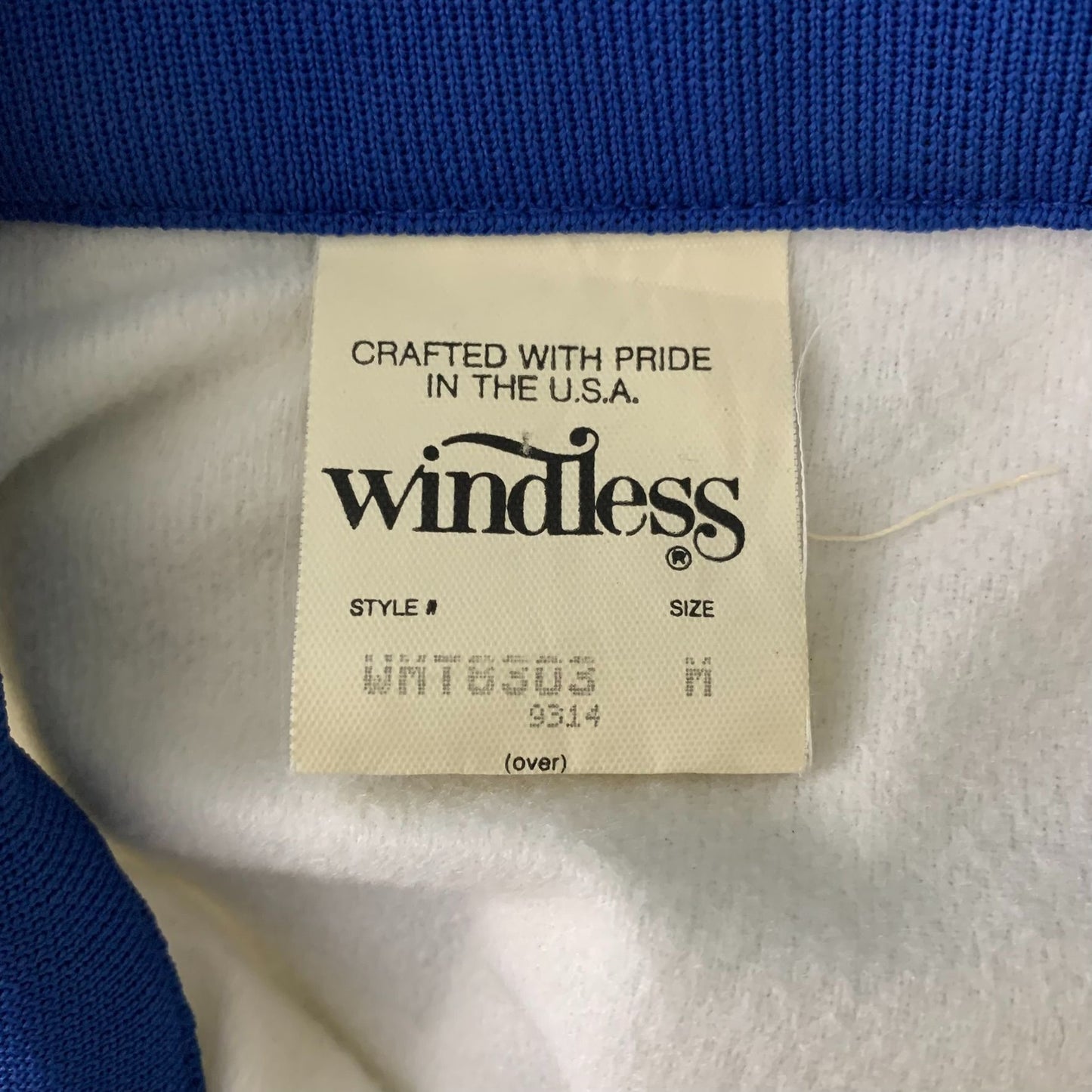 Vintage Windless Pullover Jacket M White Lined Half Zip Kangaroo Pocket