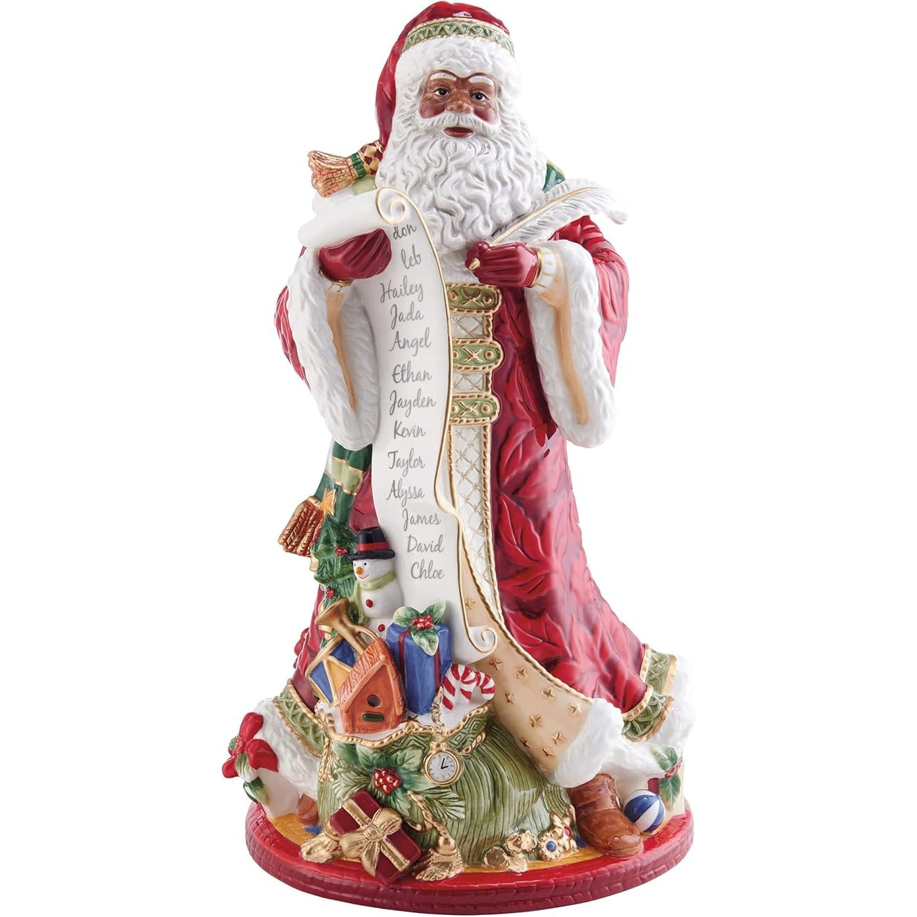 Fitz and Floyd Holiday Home African American Santa Ceramic Figurine NEW