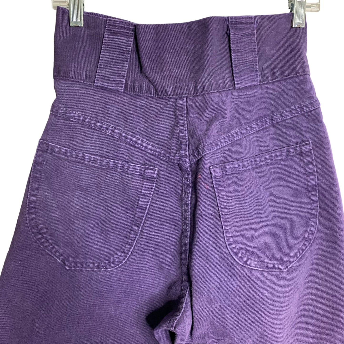 Vintage 90s Nada Nuff High Rise Button Jeans S Purple Straight Leg Belt Loops