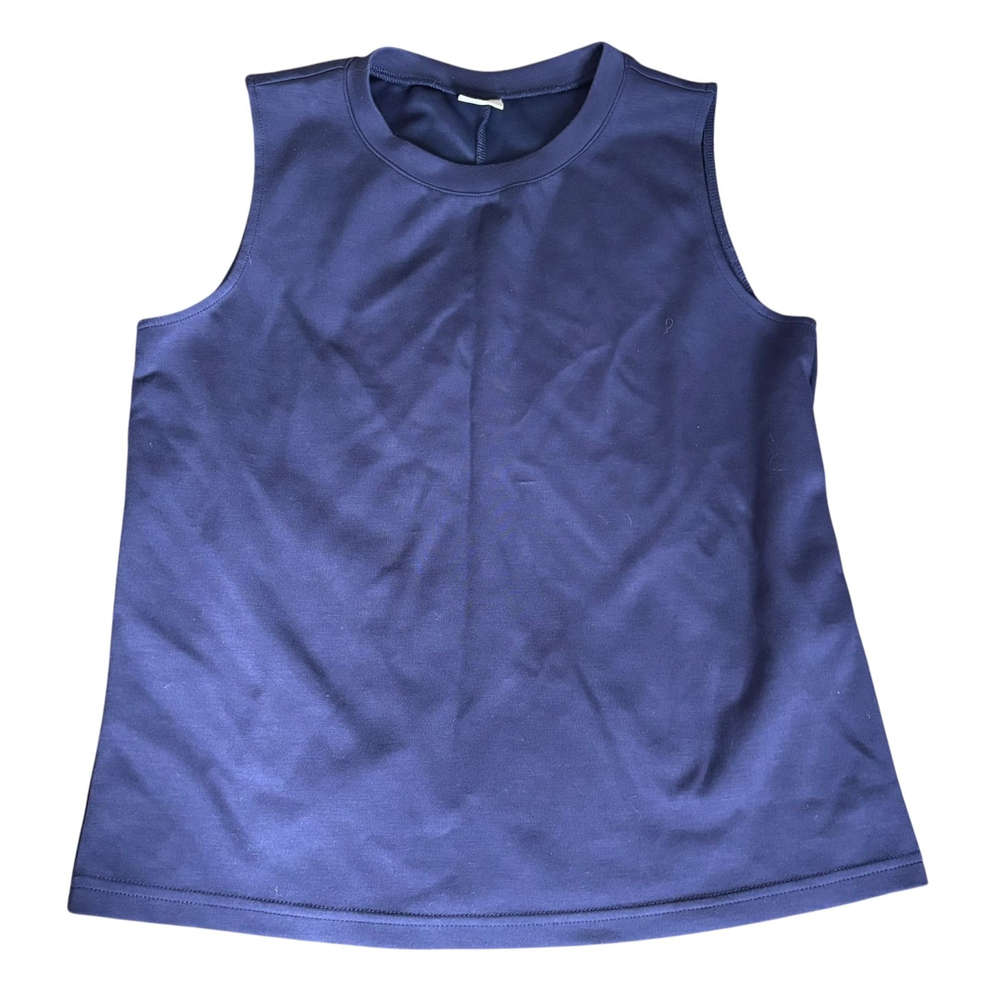 Sleeveless Tank Top Drawstring Skort Set Medium Navy Blue Elastic Pockets