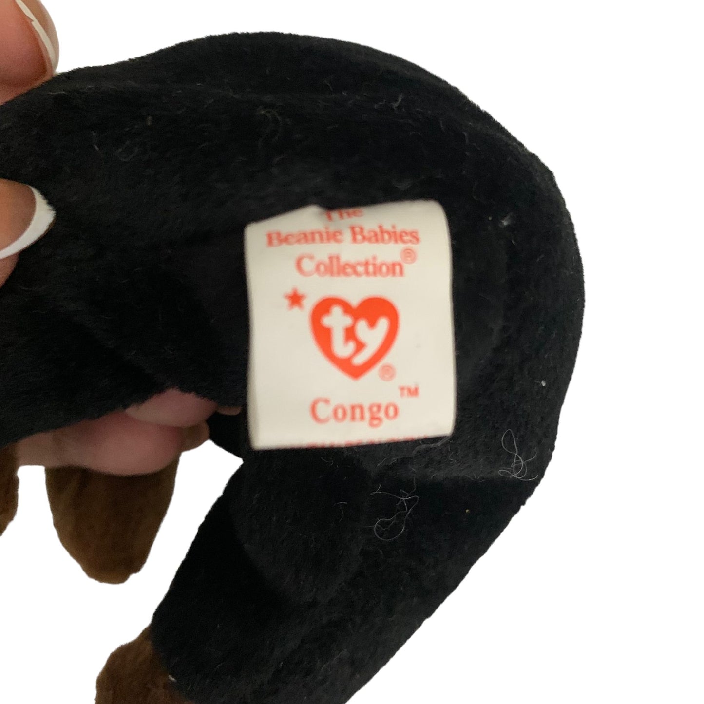 Congo the Gorilla Retired TY Beanie Baby 1996 PE Pellets Monkey Excellent Cond