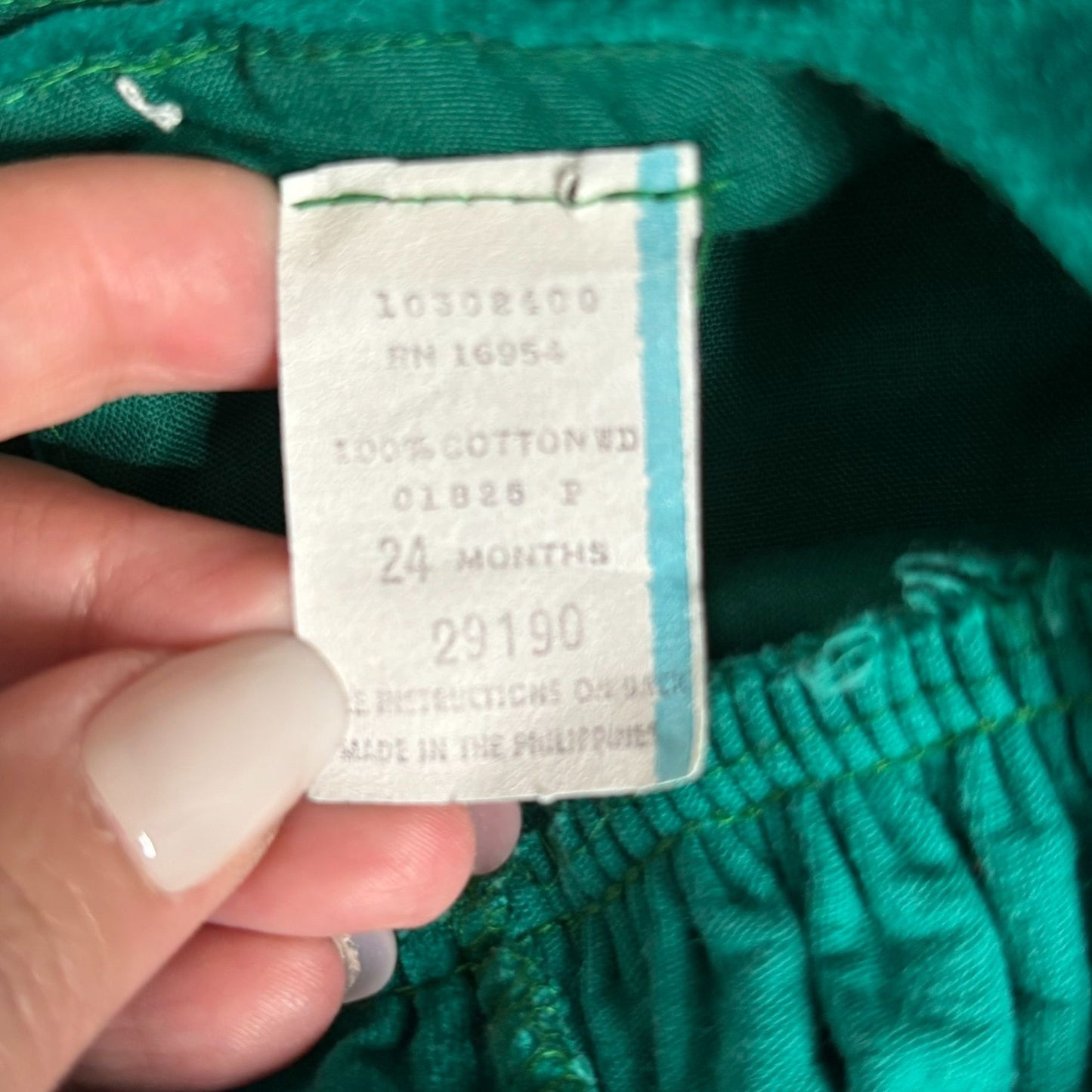 Vintage Green Velvet Sleeveless Baby Dress 24 Months Toddler Button Back Closure