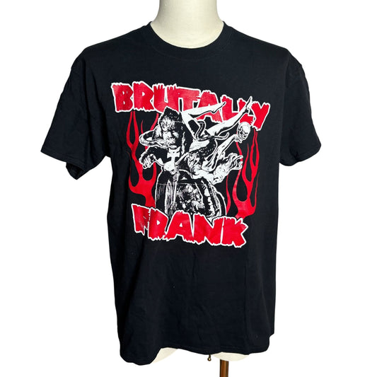 Brutally Frank Graphic Band Tee T-Shirt L Black Short Sleeve Punk Crewneck