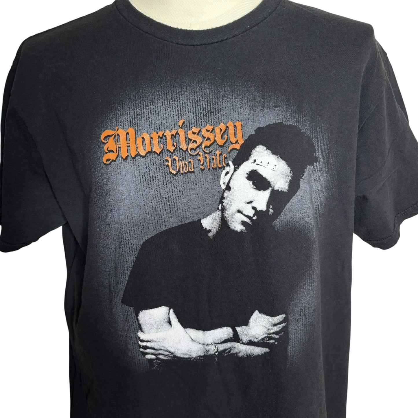Vintage 90s Y2K Morrissey Viva Hate TShirt XL Black Cotton Short Sleeve Band Tee