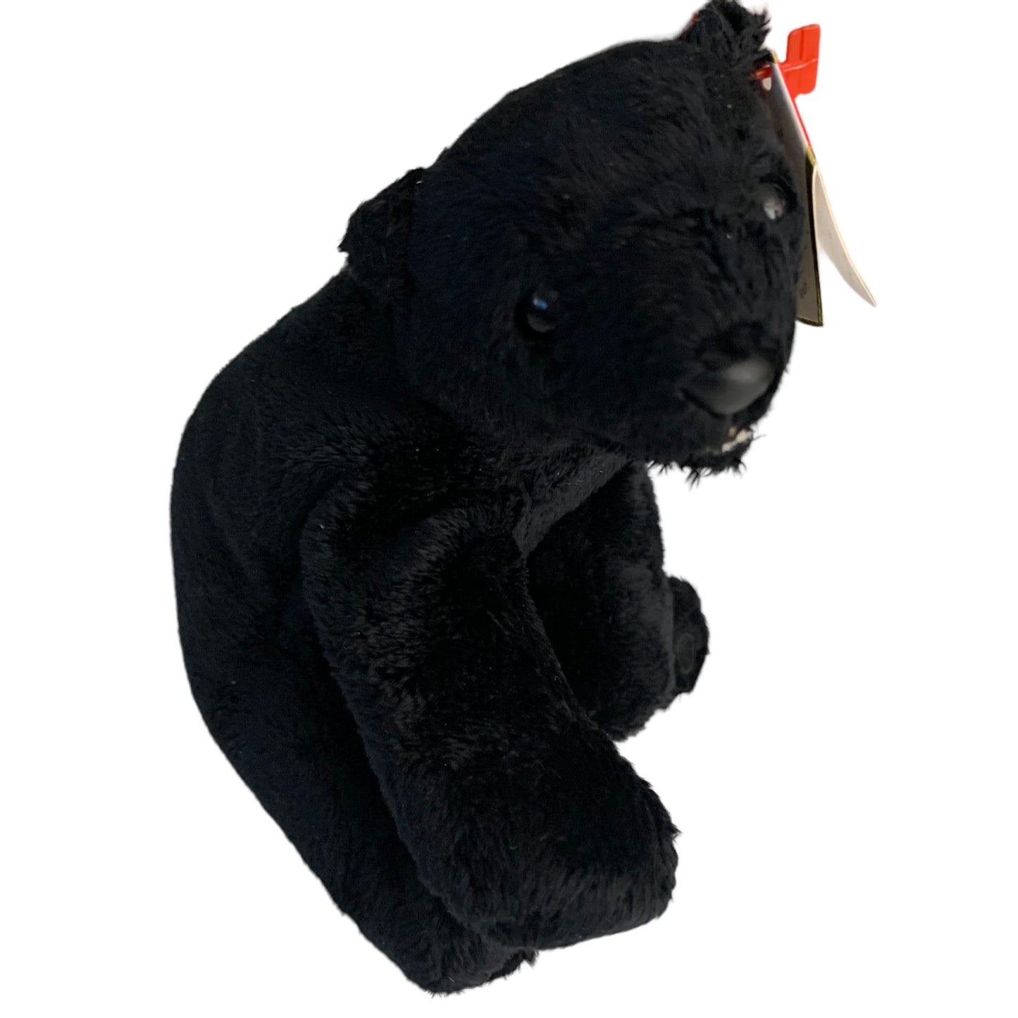 Cinders the Black Bear Retired TY Beanie Baby 2000 PE Pellets Excellent Cond