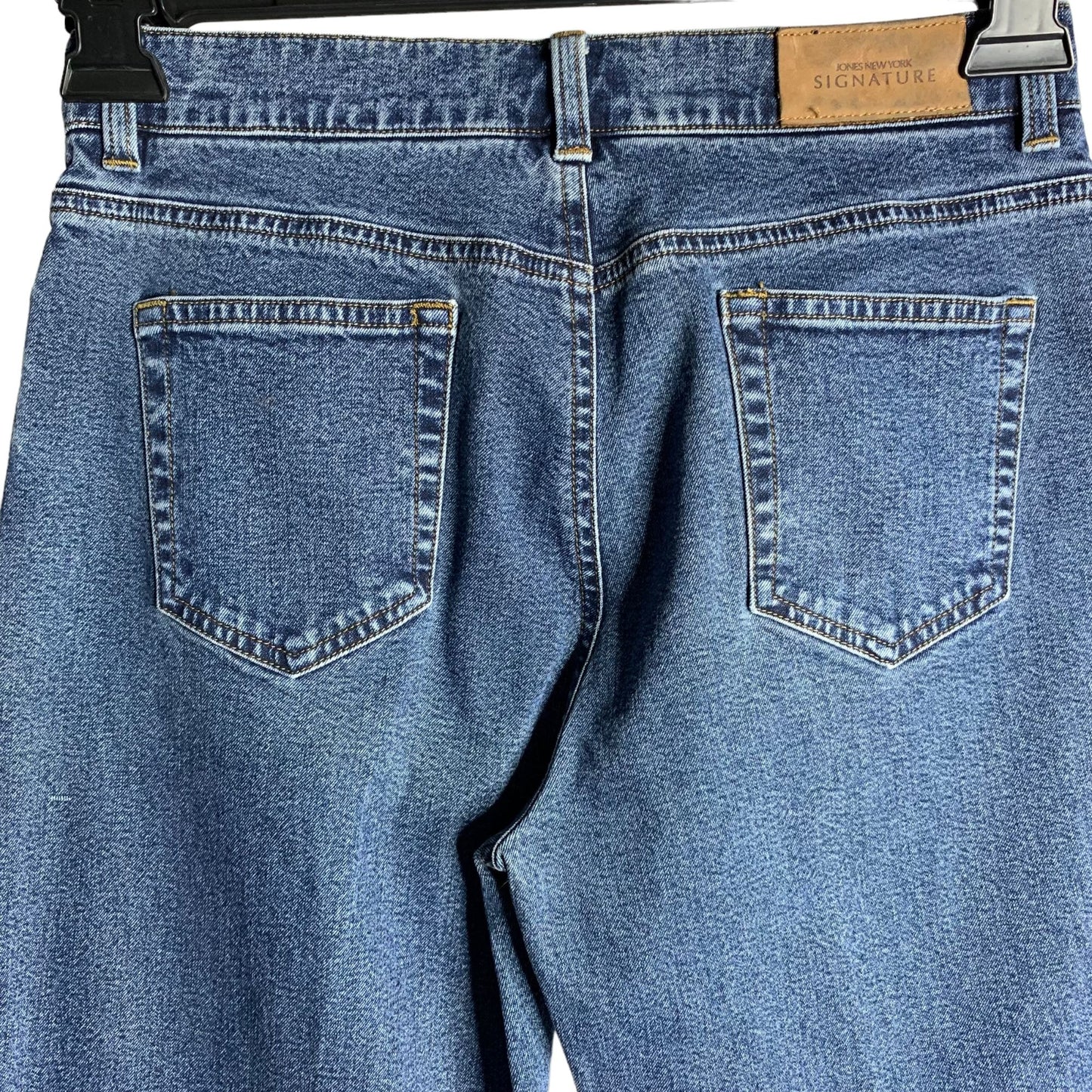 Vintage 90s Jones New York Mom Jeans 4P Med Wash Straight Leg Mid Rise Stretch